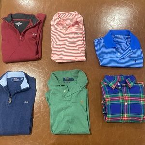 Vineyard Vines and Polo Lot (ALL FOR SALE) Quarter-Zips and Polo Shirts
